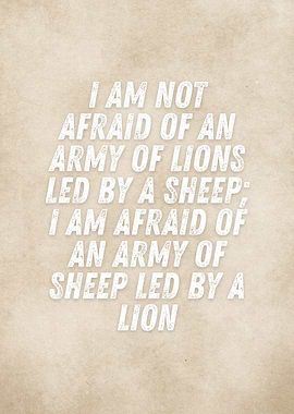 Lion and Sheep Leadership Quote