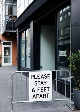 Please Stay 6 Feet Apart Sign