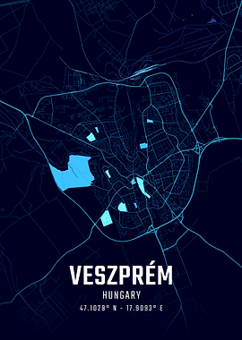Veszprém Midnight City Map