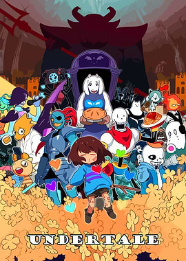 Undertale characters group illustration
