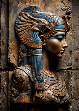 Egyptian Queen Relief Sculpture