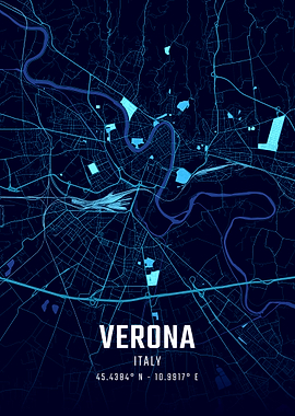 Verona Midnight City Map