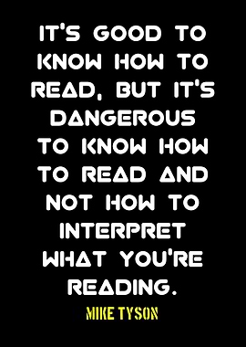 Mike Tyson Reading Quote