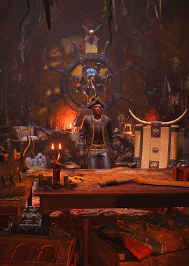 Pirate Captain in His Quarters