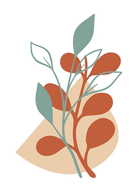 Abstract Botanical Illustration