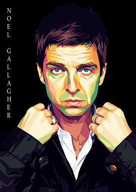 Noel Gallagher Portrait Pop Art