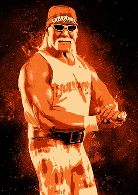 Hulk Hogan Orange Portrait
