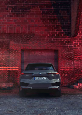 BMW i7 Electric Car Rear View