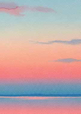 Pastel Sunset Over Water