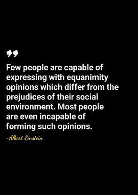 Albert Einstein Quote on Social Prejudice