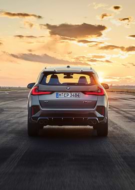 BMW X1 Rear View Sunset