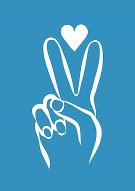 Peace Sign with Heart