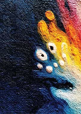 Abstract Colorful Oil Painting Texture