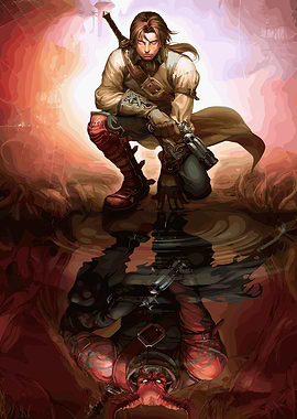 Hero and Reflection Digital Art