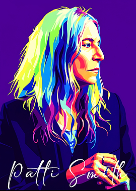Patti Smith Colorful Portrait