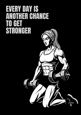 Fitness Motivation: Strong Woman Lifting Weights