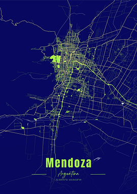 Mendoza, Argentina City Map