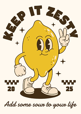 Keep It Zesty Lemon Cartoon