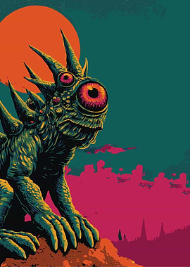 Eyed Monster on Alien Planet