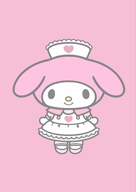 My Melody Nurse Illustration