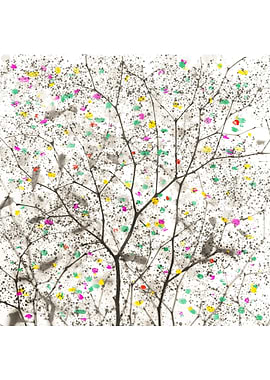 Abstract Tree with Colorful Leaves