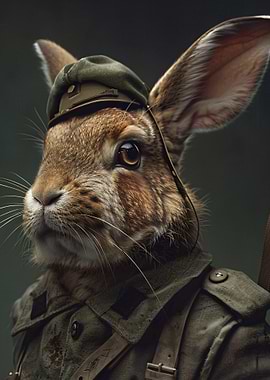 Hare in Military Uniform