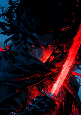 Red Sword Anime Warrior