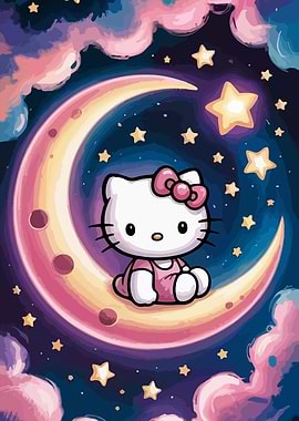Hello Kitty on the Moon
