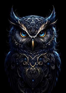 Ornate Owl Portrait