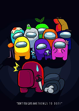 Among Us Crewmates Imposter Scene