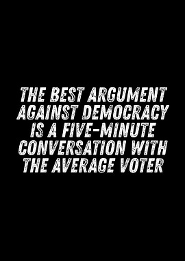 Democracy Argument Text Art