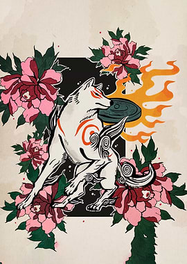 Okami Amaterasu Floral Art