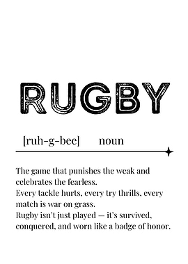 Rugby Definition Art