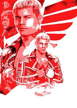 Cody Rhodes Red and White Portrait