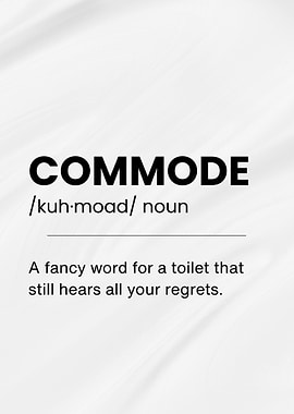Commode Definition Funny Text Art