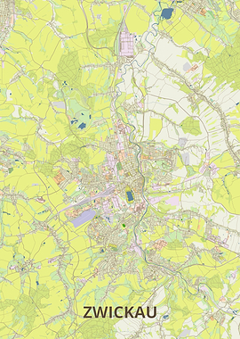 Zwickau City Map