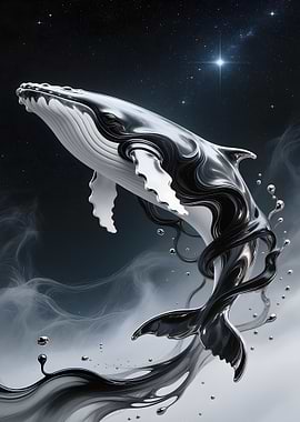 Abstract Whale in Space