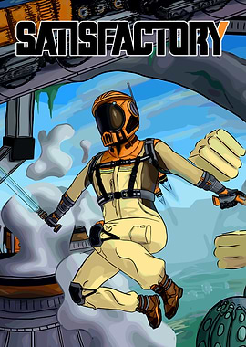 Satisfactory Game Character Illustration