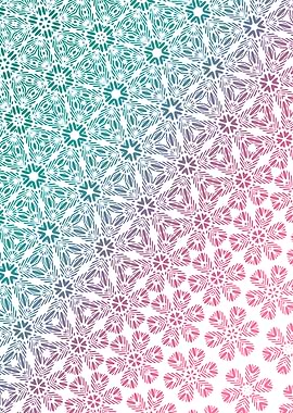 Floral Kaleidoscope Pattern with Gradient