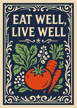 Eat Well, Live Well Illustration