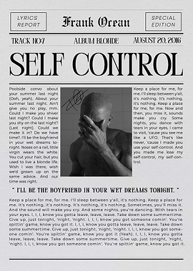 Frank Ocean - Self Control
