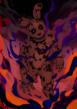 Springtrap in Fiery Abyss