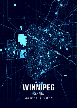 Winnipeg Midnight City Map