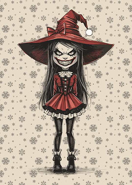 gothic christmas girl