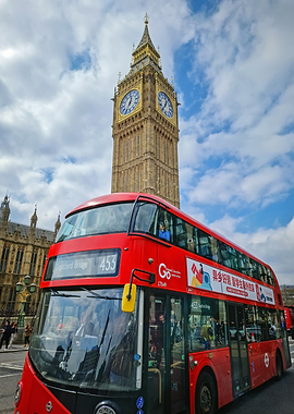 London Bus and Big Ben