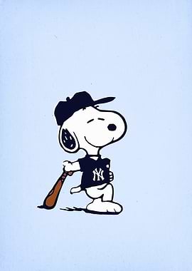 Snoopy as New York Yankees Player