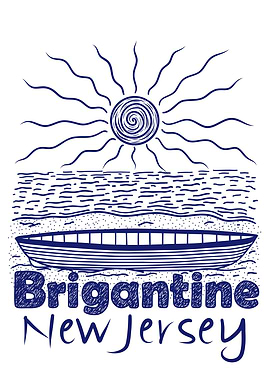 Brigantine New Jersey Beach Illustration