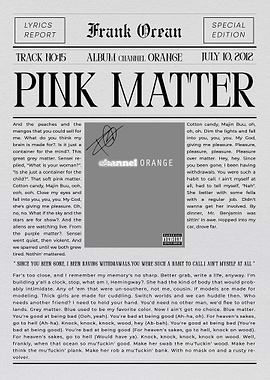 Frank Ocean - Pink Matter