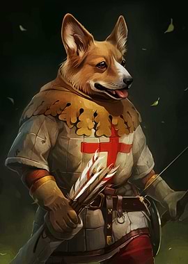 Corgi Knight with Arrows
