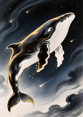 Whale in the starry sky